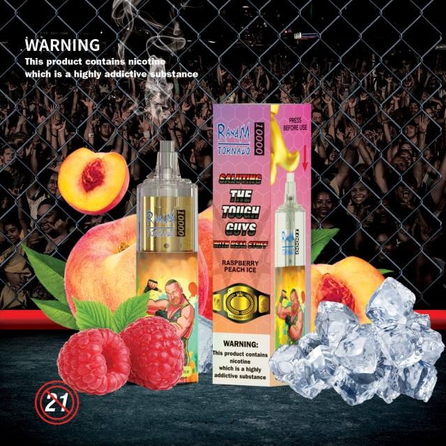2V0J107 RandM Tornado 10000 luftflödeskontroll vape enhet 1st RandM rabatt code jordgubbsmunk