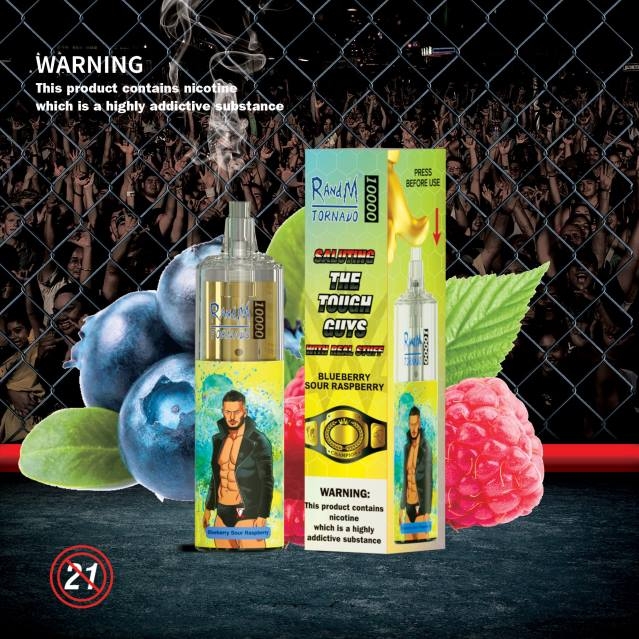 2V0J107 RandM Tornado 10000 luftflödeskontroll vape enhet 1st RandM rabatt code jordgubbsmunk