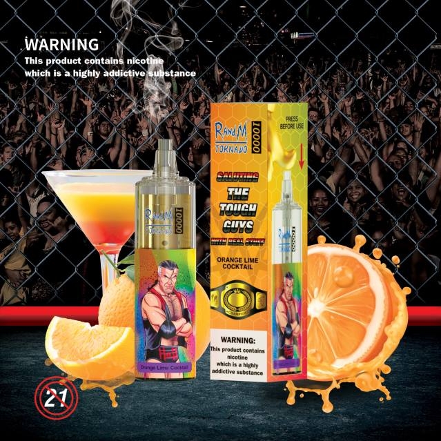 2V0J107 RandM Tornado 10000 luftflödeskontroll vape enhet 1st RandM rabatt code jordgubbsmunk