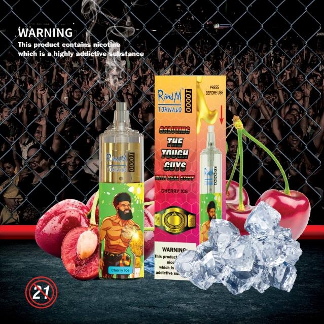 2V0J107 RandM Tornado 10000 luftflödeskontroll vape enhet 1st RandM rabatt code jordgubbsmunk