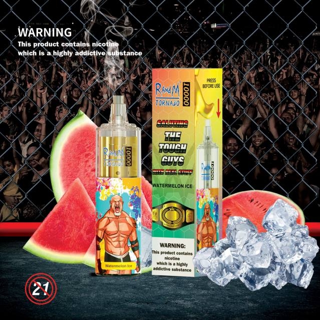 2V0J107 RandM Tornado 10000 luftflödeskontroll vape enhet 1st RandM rabatt code jordgubbsmunk