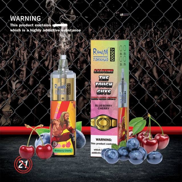 2V0J107 RandM Tornado 10000 luftflödeskontroll vape enhet 1st RandM rabatt code jordgubbsmunk
