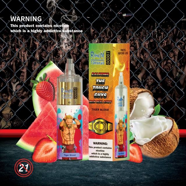 2V0J115 RandM Tornado 10000 luftflödeskontroll vape enhet 1st RandM vape buy online tigerblod