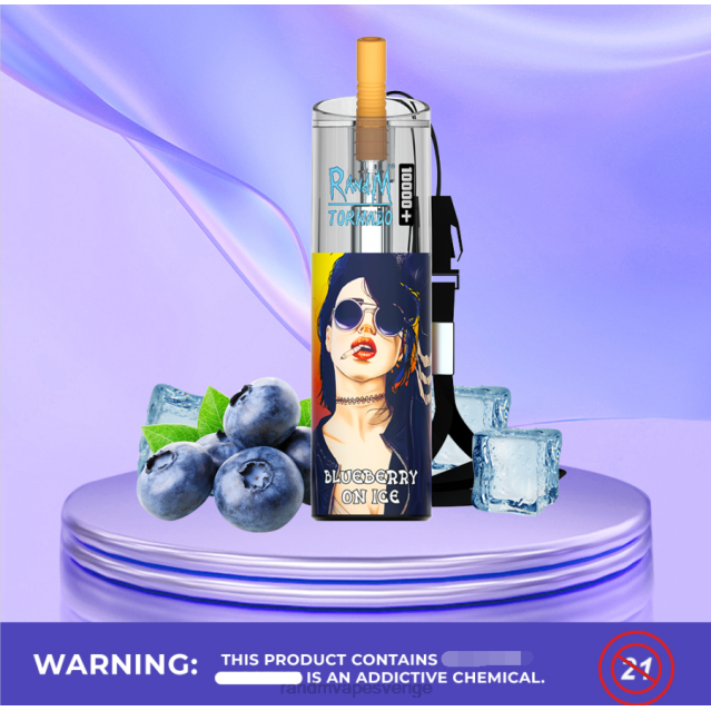 2V0J79 RandM Tornado 10000 plus luftflödeskontroll vape enhet 1st tornado vape Sverige jordgubbsvattenmelon