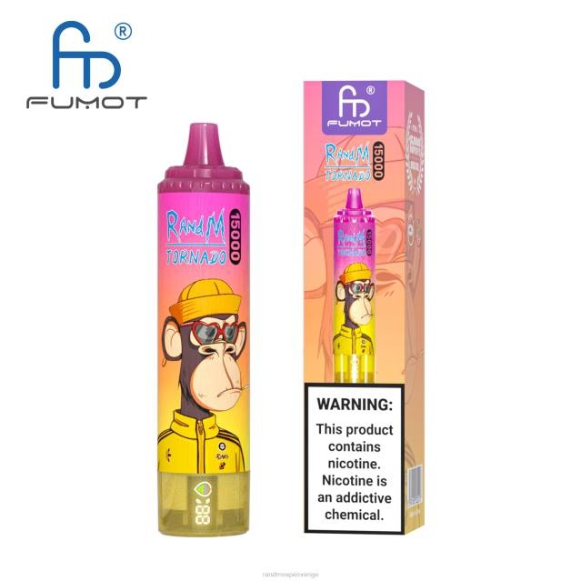 2V0J17 Fumot RandM Tornado 15000 vape-enhet med batteri och ejuice-display version 1 RandM rabatt code blå razz lemonad