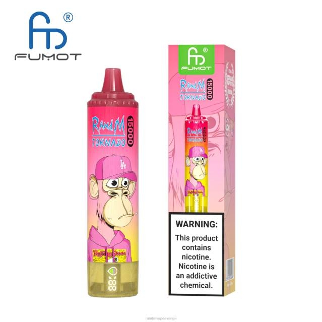 2V0J17 Fumot RandM Tornado 15000 vape-enhet med batteri och ejuice-display version 1 RandM rabatt code blå razz lemonad