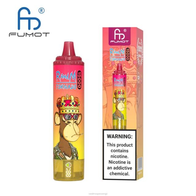 2V0J17 Fumot RandM Tornado 15000 vape-enhet med batteri och ejuice-display version 1 RandM rabatt code blå razz lemonad