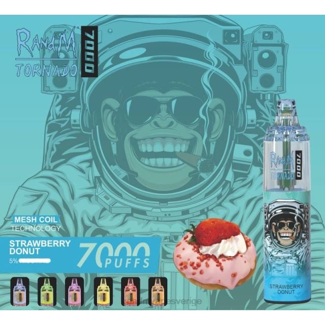 2V0J167 RandM Tornado 7000 luftflödeskontroll vape enhet 1st RandM rabatt code jordgubbsmunk