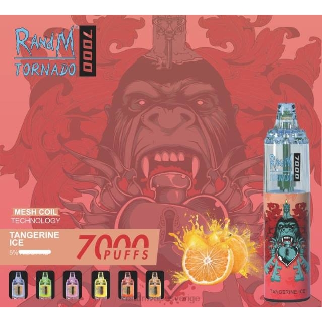 2V0J169 RandM Tornado 7000 luftflödeskontroll vape enhet 1st tornado vape Sverige blåbär på is