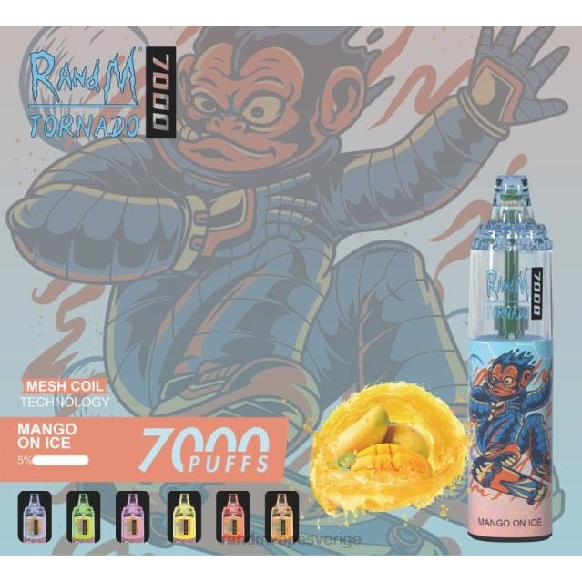 2V0J170 RandM Tornado 7000 luftflödeskontroll vape enhet 1st RandM tornado pris mango på is