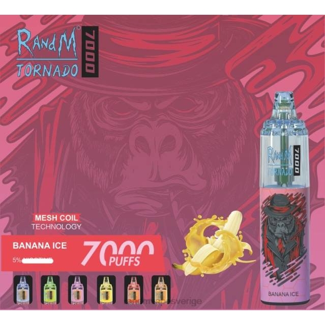 2V0J172 RandM Tornado 7000 luftflödeskontroll vape enhet 1st RandM vape butik bananis