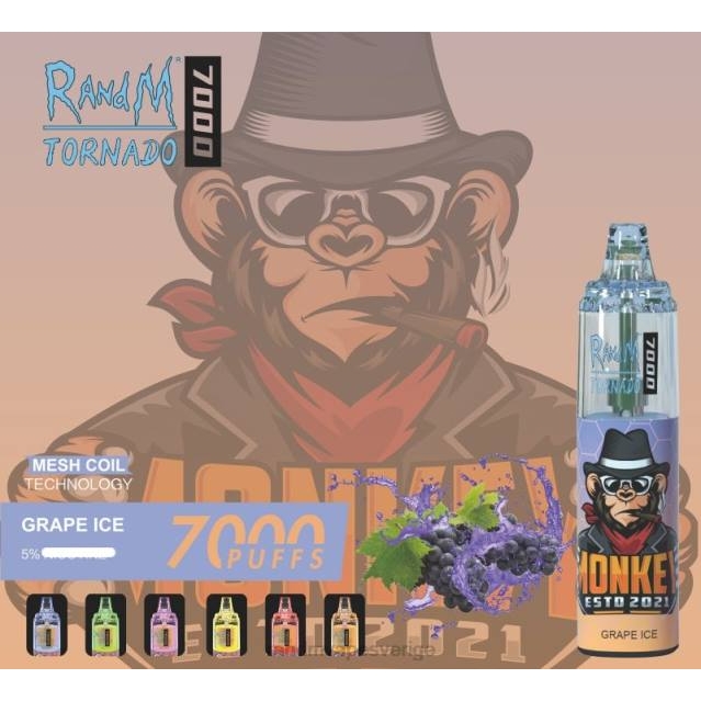 2V0J173 RandM Tornado 7000 luftflödeskontroll vape enhet 1st RandM vape Sweden druvis