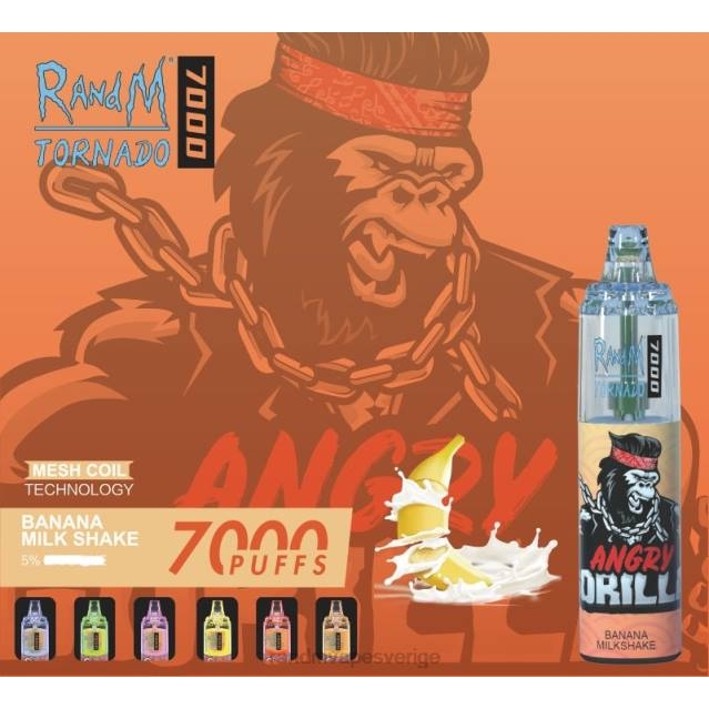 2V0J177 RandM Tornado 7000 luftflödeskontroll vape enhet 1st RandM rabatt code banan milkshake