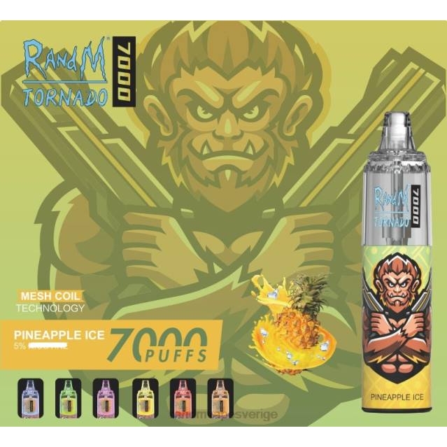2V0J180 RandM Tornado 7000 luftflödeskontroll vape enhet 1st RandM tornado pris ananas is