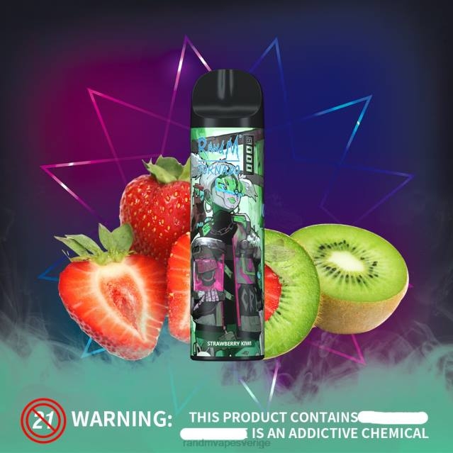 2V0J250 RandM Tornado 8000 luftflödeskontroll vape enhet 1st RandM tornado pris jordgubbskiwi