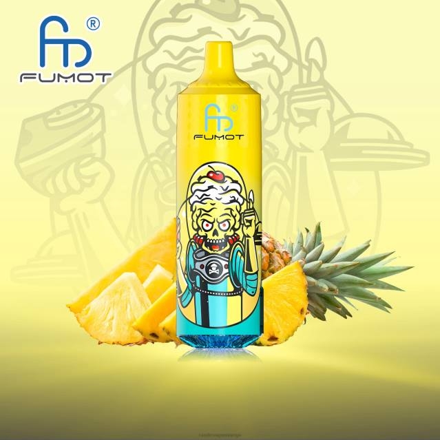 2V0J194 Fumot RandM Tornado 9000 pro vape-enhet med batteri och ejuice-display version 1 RandM vape Stockholm ananas