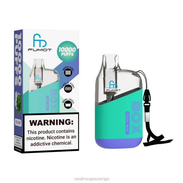 2V0J87 Fumot Original RandM Tornado Box 10000 luftflödeskontroll vape enhet 1st RandM rabatt code fräsch mint